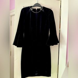 Elie Tahari black bell sleeve dress